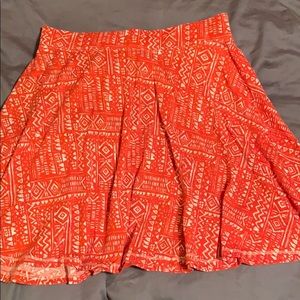 Orange tribal skirt